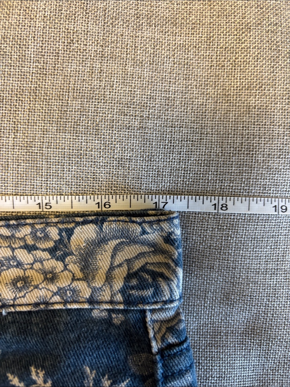 LAUREN Jeans, Women's Blue Floral Print - Classic Fit, Sz 10 - Picture 5 of 8